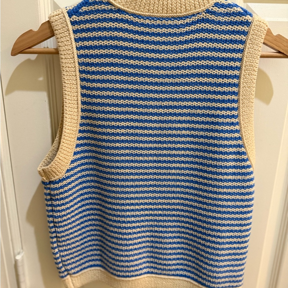 J.Crew striped cotton sweater sleeveless size S - Picture 7 of 8